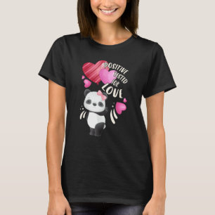 Valentine's day panda bear with hearts T-Shirt