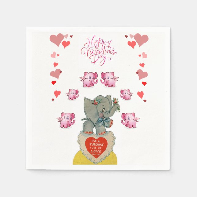 Valentine's Day Paper Napkins (Front)