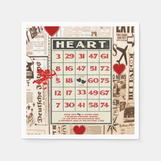Valentine's Day Paper Napkins (Front)