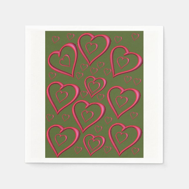 Valentine's Day Paper Napkins (Front)
