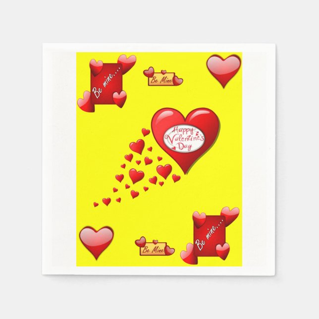 Valentine's Day Paper Napkins (Front)