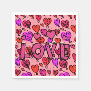 Valentine's Day Paper Napkins, Love Napkin