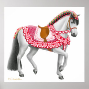 Valentines Day Parade Horse Poster