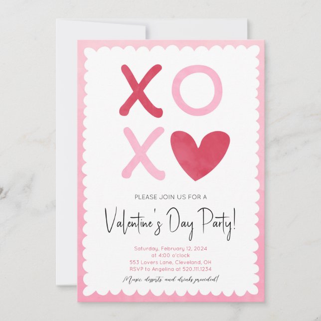 Valentine's Day Party Event Invitation (Front)