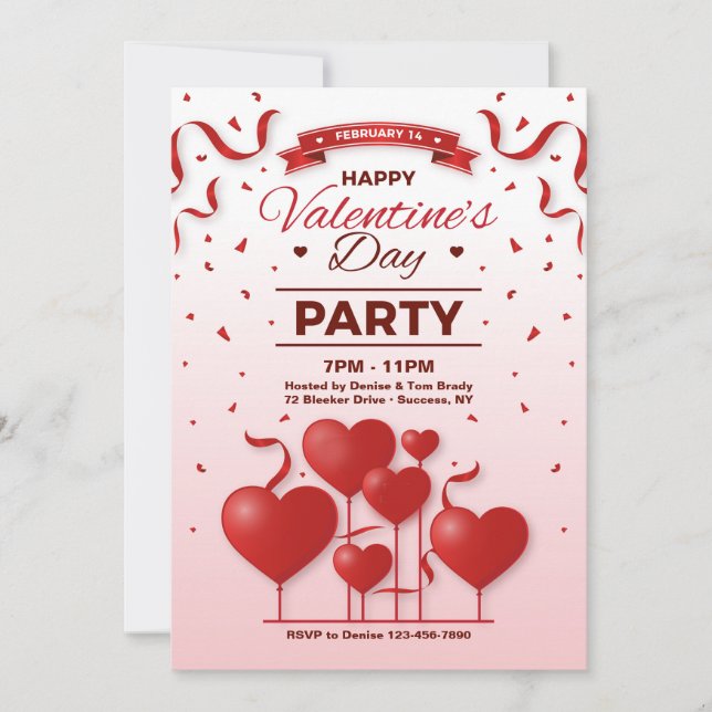 Valentine's Day Party Invitation (Front)