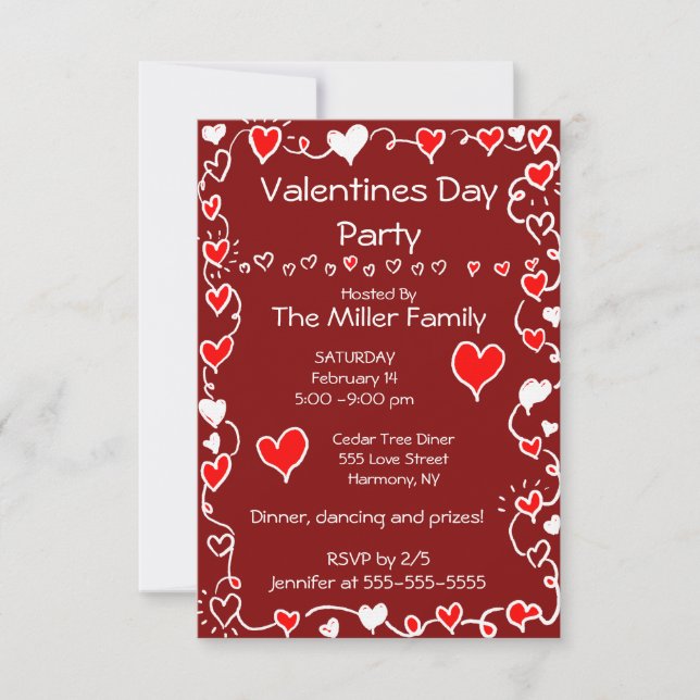 Valentines Day Party Invitation (Front)