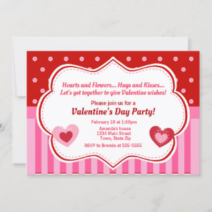 Valentine's Day Party Invitation, Kid Heart Invitation