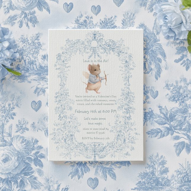 Valentine's Day Party Mouse Themed Invitation (Creator Uploaded)