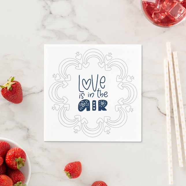 Valentine's Day Pattern Napkins (Insitu)