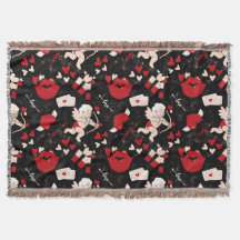 Valentines Day pattern on the black background