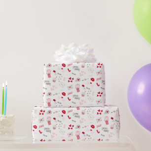 Valentine's Day Patterned Wrapping Paper