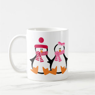 Valentines Day Penguins Coffee Mug