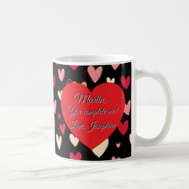 Valentine's Day Personal Love message Gift Coffee Mug (Right)
