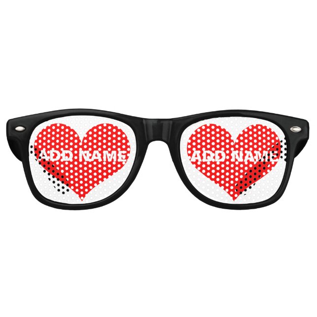 Valentine's Day Personalised Heart Sunglasses (Front)