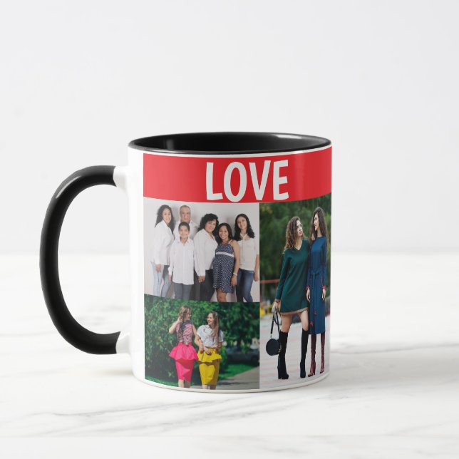 VALENTINE'S DAY PHOTO COLLAGE COFFEE MUG (Left)