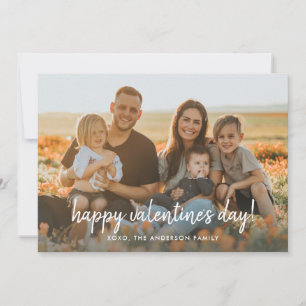 Valentine's Day Photo   Elegant Stylish Script Holiday Card