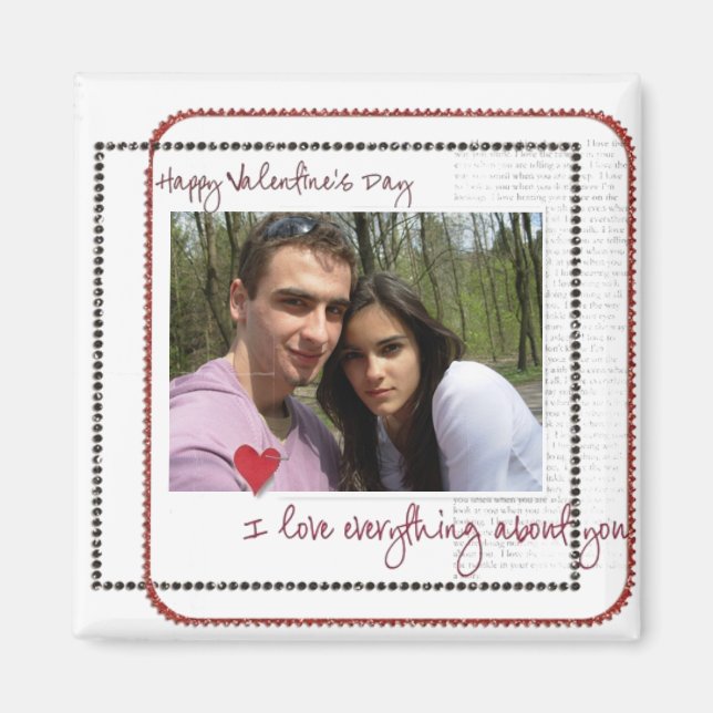 valentines day photo magnets (Front)