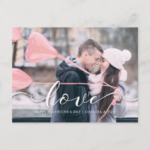 Valentine's Day Photo Postcard   Pink Love