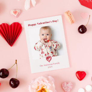 Valentine's Day Photo Vintage Heart Card