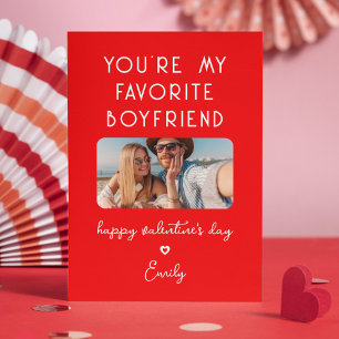 Valentine's Day Photo You're My Favourite Boyfrien Holiday Card