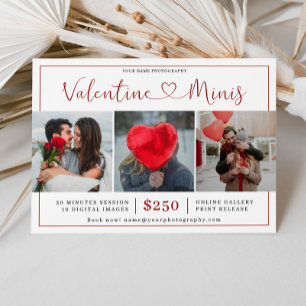 Valentine's Day Photography Mini Session Marketing Card