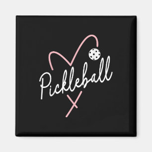 Valentines Day Pickleball Heart Funny Heart Shape Magnet