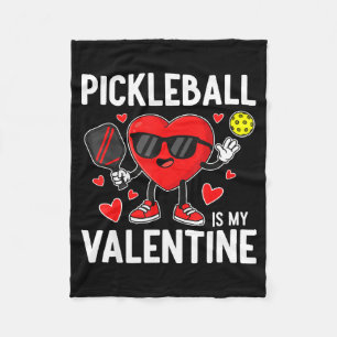 Valentines day pickleball is valentines womens lov fleece blanket