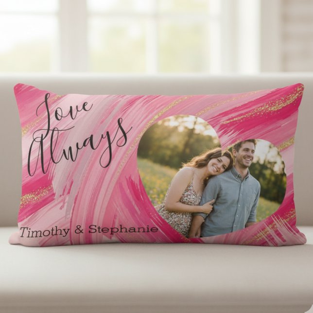 Valentine's Day Pink Abstract Swirl Throw Pillow (Valentine's Day Pink Abstract Swirl Throw Pillow)