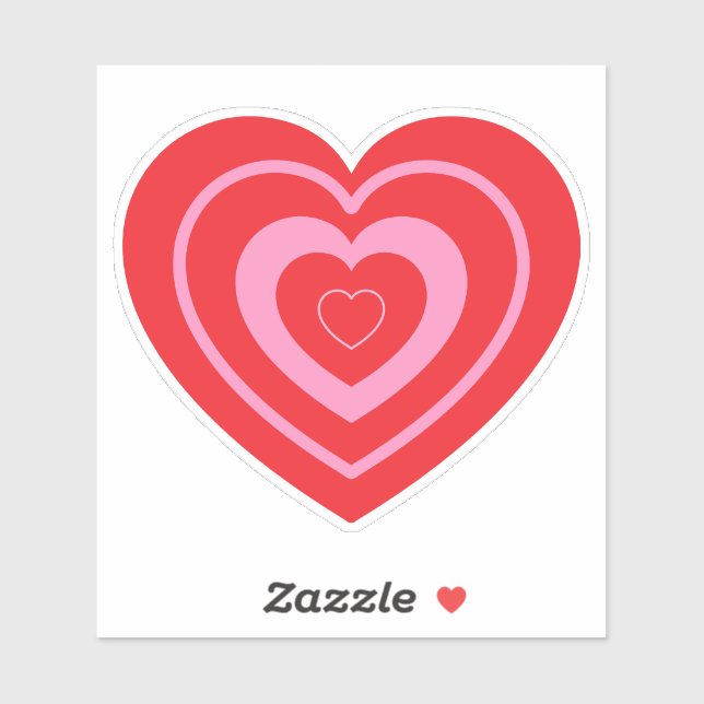 Valentines Day Pink and Red Two Toned Heart (Sheet)