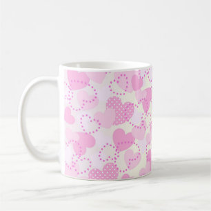 Valentine's Day Pink Hearts Background-38923 Coffee Mug