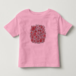 Valentine's Day Pink Red Roses Hearts Doodles Toddler T-Shirt