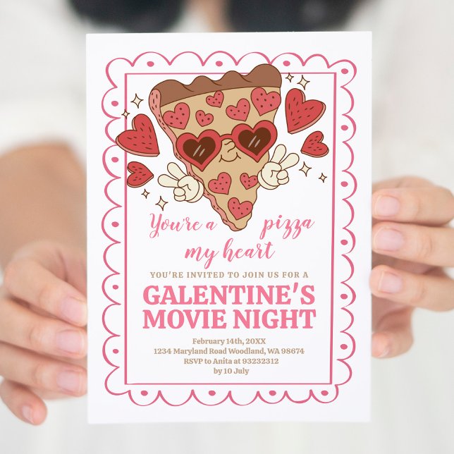 Valentine's Day Pizza Party Invitation (Creator Uploaded)
