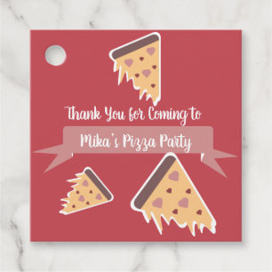 Valentines Day Pizza Party Kids Party  Favour Tags
