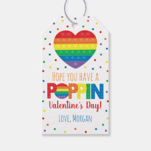 Valentine's Day Pop It Gift Tag, Poppin Valentine  Gift Tags