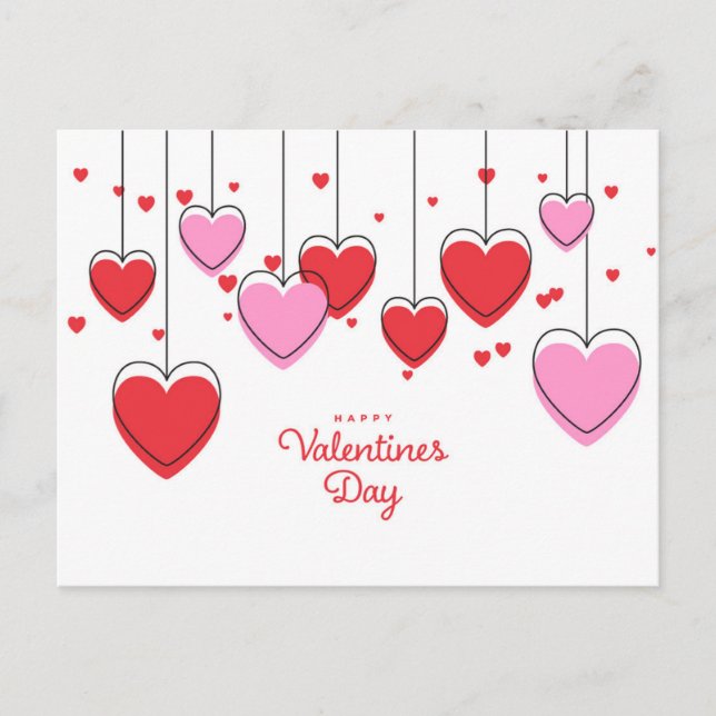 Valentine's Day Postcard - Heart Strings (Front)