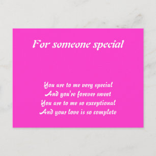 Valentine's day postcards-for someone special holiday postcard