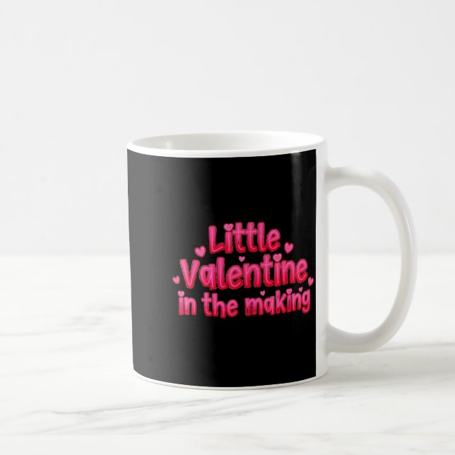 Valentines Day Pregnancy Announcement Little Valen Coffee Mug (Right)