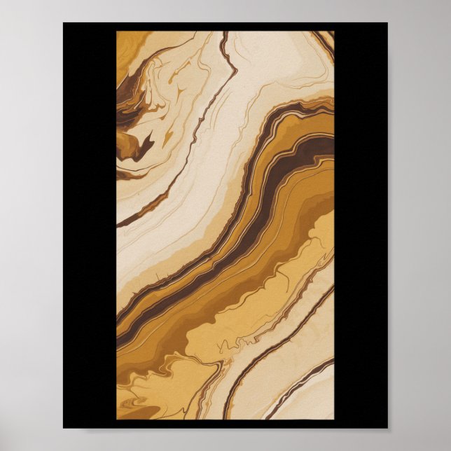 Valentines Day Pride Orange Marble Marble Lovers 1 Poster (Front)