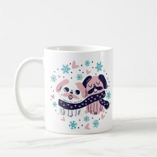 Valentines day pug dog animals mug design
