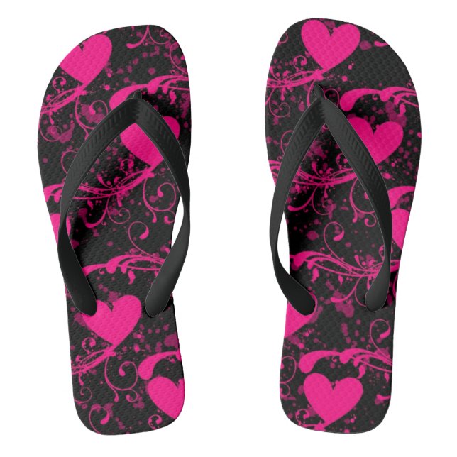 Valentine's Day Pugs Thongs (Footbed)