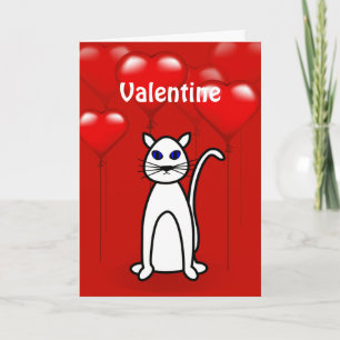 Valentine's Day Purfect Cat Greeting Card