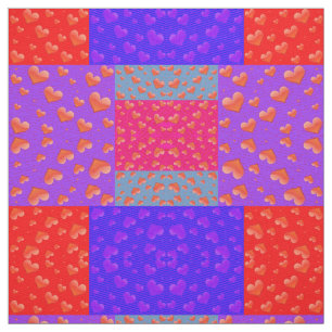 Valentine's Day Quilt Styled Fabric - Country Deco
