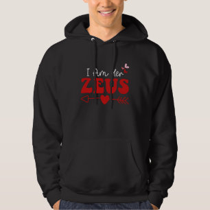 Valentine's Day Quote I Am Her Zeus Matching Coupl Hoodie