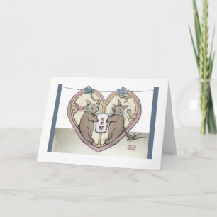 Valentine's Day Rabbits Card