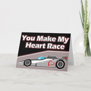 valentine's day race car holiday card