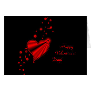 Valentine's Day -Rainbow Heart with Stars on black