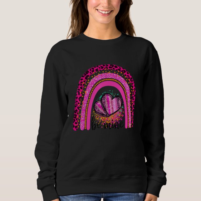 Valentine's Day Rainbow Leopard Sweet Rainbow_3 Sweatshirt (Front)