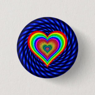 Valentine's Day Rainbow Love Symbol-25543 3 Cm Round Badge