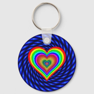 Valentine's Day Rainbow Love Symbol-25543 Key Ring