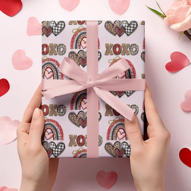 Valentine's Day Rainbow XOXO Wrapping Paper (Creator Uploaded)